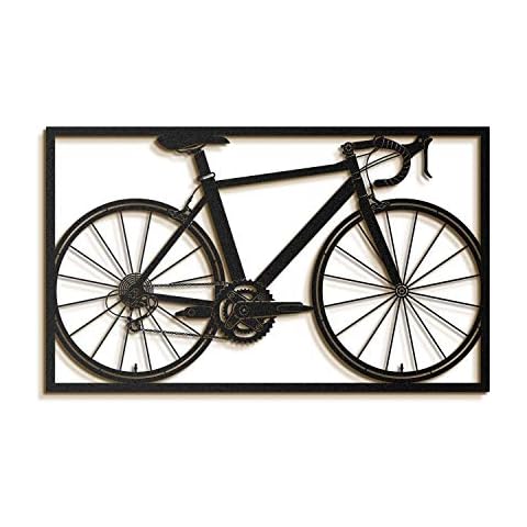 ARTEPERA Bicycle Metal Wall Art, Bike Wall Decor, Cycling Art, Home Decor for Living Room, Dining Room, Office Decor (28 x 16 inch) Cover