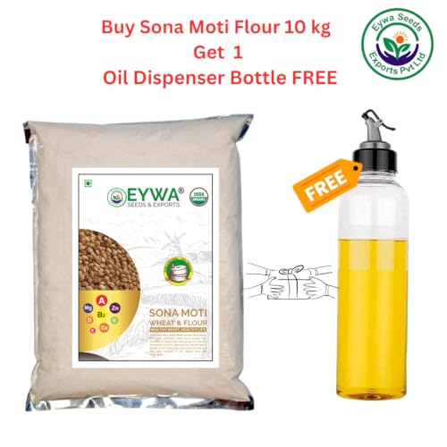Image of Eywa Seeds & Exports Pvt Ltd Organic Sonamoti Wheat /Pagambari Wheat Flour (10 Kg) For Eating And Cooking|Sonamoti Golden Daane Wheat|Produce Of India From Organic Farms