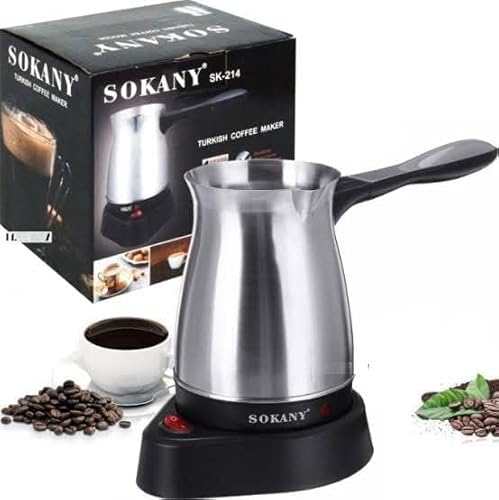 Sokany Electric Turkish Coffee Maker, SK-214 (Silver)
