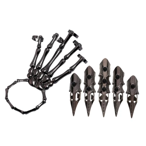 Bracelet squelette gothique pour compléter un costume punk ou un style alternatif