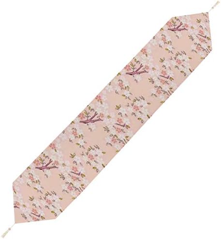 Amazon 家の装飾テーブルランナー 桜の開花桜の枝和風クラシック芸術的なイラストおしゃれ 欧風 テーブルランナー 食卓飾り プレースマット お食事マット 229cm 33cm テーブルランナー オンライン通販