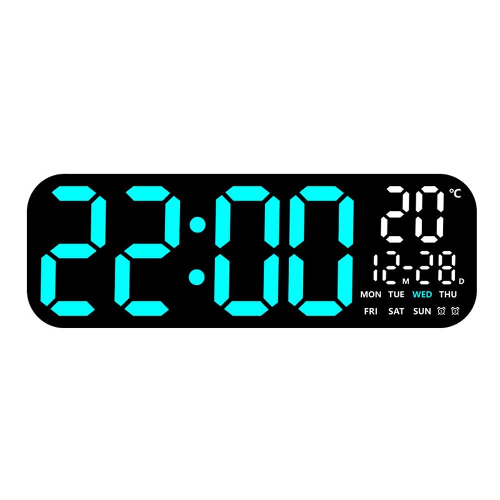 Horloge murale numérique LED température et jour de la semaine