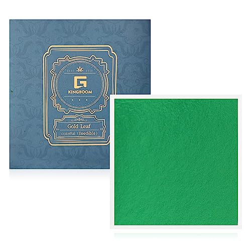 KINGBOOM 12 Color Gold Leaf Sheets - Turquoise, Pack of