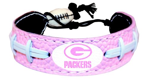 Green Bay Packers Pink NFL Football Bracelet
