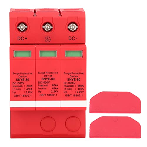 �T�[�W�ی�f�o�C�X 80kA 1000V DC�d���ی�𗋊�A�ƒ�p�z�d�՗p�T�[�W�v���e�N�^�[�A�X�e�[�^�X�\���@�\�t��35mm���[����t�^SPD�A���z������ѓd�C�V�X�e���p��R��PC�n�E�W���O (�w�u)