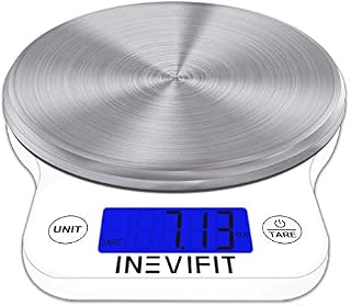 INEVIFIT DIGITAL KITCHEN SCALE, Highly Accurate Multifunction Food Scale 13 lbs 6kgs Max
