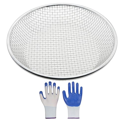 Behidiruch Gardening Sand Soil Compost Sifter, Sieve for Sand Rocks Dirt Compost, for 5 Gallon Bucket (1/4 Inch)