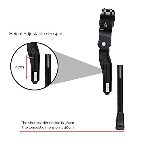 Bicycle Kickstand Adjustable Aluminum Alloy Bike Kickstand for 22“ 24” 26“ 27.5“ Mountain Bike/Road Bicycle/BMX/MTB/City Commuter Bike/Kids Bike/Sports Bike/Adult Bike