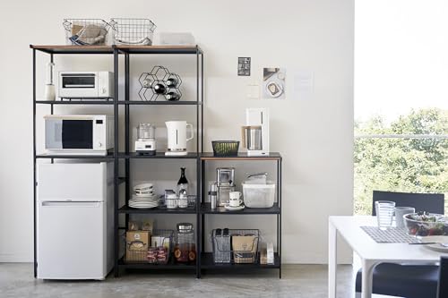 Console de rangement design minimaliste blanc et bois structure acier