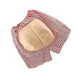 Nirelief Funny Red Fake Ass Butt Exposed Shorts Spoof Masquerade Party Costume Open Ass Trousers Beach Shorts Bachelor Party Halloween Party Tricky Toys