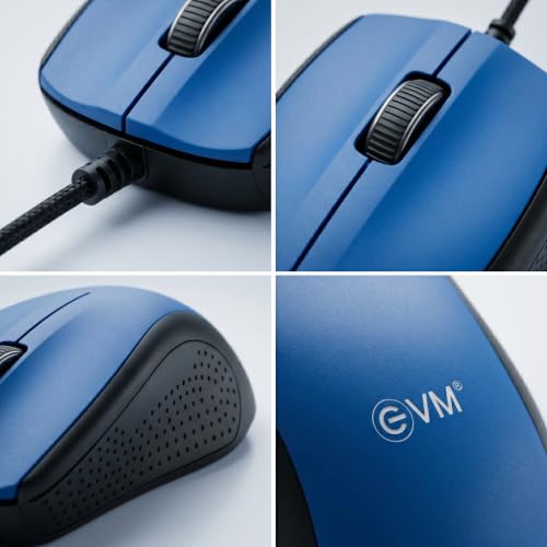 Image of EVM Wired Keyboard Mouse Combo USB | Computer Keyboard and Mouse Combo for Laptop PC | Ergonomic Design | Plug & Play | Smooth Typing & Precise Control | 1 Year Warranty ((EVM-WDKM-513)