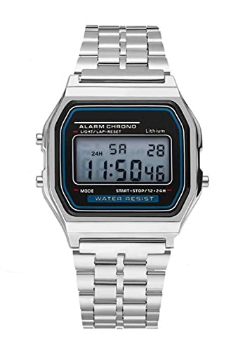 Acnos Brand Digital 4 Colours Vintage Square Dial Unisex WR70ist Watch for Men Women Pack of 1 (WR70)