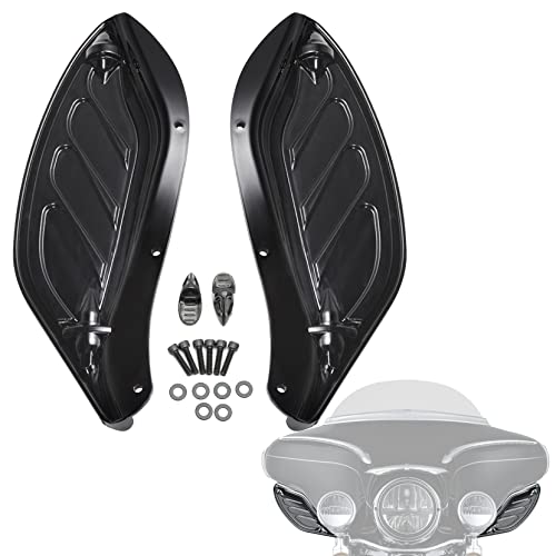 Amazicha Black Adjustable Air Deflector Kit Side Wing Deflectors Fairing Air Deflector Compatible For Harley Touring Street Glide, Electra Glide, Trike, Ultra Classic, Cvo 1996-2013 #TOP30