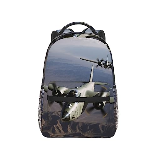 Sac à dos voyage motif avion armée US noir taille unique - 7