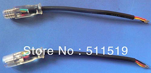 Gimax Clear connectors for RGB LED products, one male and one female, with 8cm wire