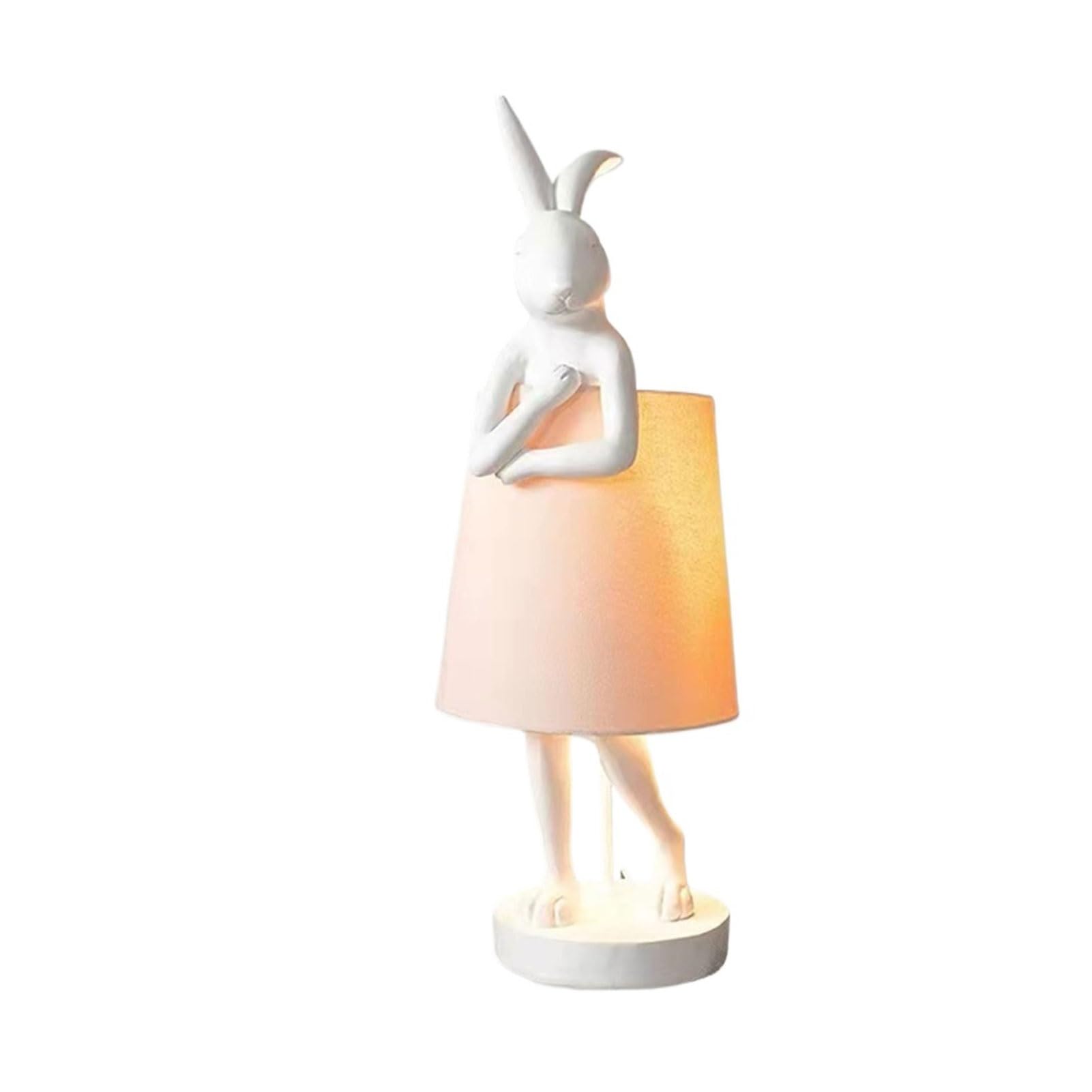 Lampe de table créative lapin en résine, le cadeau idéal pour embellir un bureau - 8