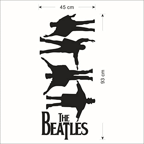 Autocollant mural PVC moderne autocollant Beatles ruban autocollant amovible sculpté décoratif mural mural 95 x 63 cm - Les Beatles, Paul McCartney, John Lennon, RIngo Starr, George Harrison Autocollant mural PVC moderne autocollant Beatles ruban autocollant amovible sculpté décoratif mural mural 95 x 63 cm – Image 5