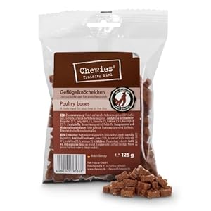 Chewies Hundeleckerli Training Mini Geflügel Knöchelchen – 125 g – Hundesnacks zuckerfrei & mit hohem Fleischanteil – ideal als Trainings-Leckerli für Ihren Hund