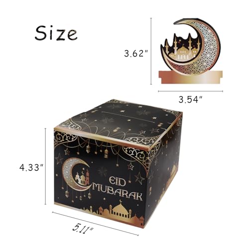 hhdatc Black Eid Mubarak Money Box Gold Cash Pull Gift Box for Ramadan Kareem Party Favors, Eid Surprise,Happy Eid Party Decorations