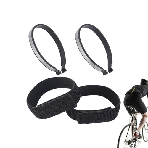 Manolyee Attaches pour Ourlets de Pantalon - Pinces pour Pantalon de Vélo | Élastiques Sécurité pour Cyclisme Visibilité Activités Extérieures Sports...