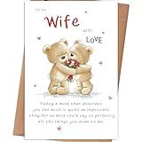 gerdiny Anniversary Card Gifts for Wife, Romantic Wedding Anniversary Card Gift for Wife from Husband