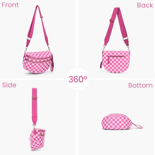Bum Bags for Women - Polka Dots Crossbody Bags Large Capacity Bumbags Nylon Fanny Packs Belt Purse3
