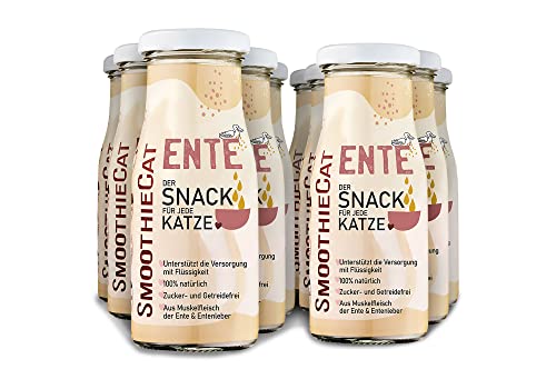 Katzen Smoothie SmoothieCat 12er Ente - Flüssignahrung für Katzen - Katzensuppe - Katzenmilch - Zucker- & glutenfrei - je 150ml