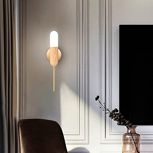 Lámpara de noche nórdica WQHPLMD para leer en el dormitorio con luz LED 3