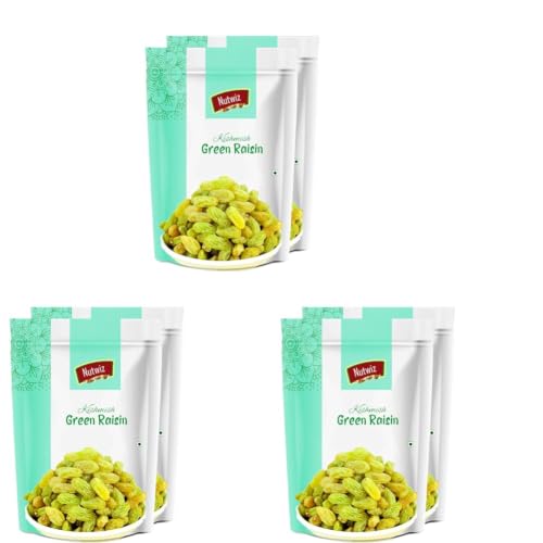 Image of Nutwiz Premium Raisins (Kandhari Raisins /Kishmish, 400G), Fresh (Pack of 3)