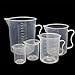 MYB Supplies - Juego de 5 jarras medidoras de plástico, 50 ml, 100 ml, 250 ml, 500 ml, 1000 ml, se puede utilizar como tazas medidoras de cocina y vaso de medición de laboratorio