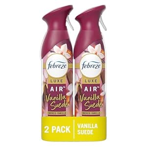 Febreze Air Freshener Spray, Odor-Fighting Room Spray, Vanilla Suede Scent, 8.8oz, 2 Count