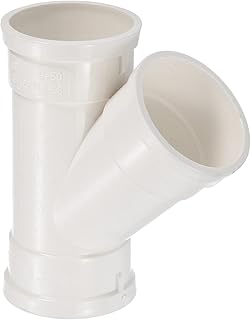 PATIKIL 2" Wye Pipe Fitting, Y-Shape Splitter Duct Hose Connector for Drain Tubes, Drip Systems, White