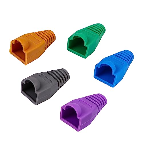 jojofuny 1�Z�b�g Rj45�ی�X���[�u �P�[�u���^�C�ė��p�\ �R�l�N�^ �W�����N�V���� �l�b�g���[�N�e�X�^�[ ���c �ʐM�� �p�b�`�P�[�u�� �C���^�[�l�b�g�P�[�u�� �v���X�`�b�N 100��