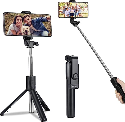 Portable Selfie Stick Tripod with Wireless Remote, 3 in 1 Extendable Selfie Stick Phone Holder for iPhone 13/12/12 Pro/12 Pro Max/11/11 Pro/X/XR/XS/8/7/6S,Android Samsung Smartphone Portable Selfie Stick Tripod with Wireless Remote, 3 in 1 Extendable Selfie Stick Phone Holder for iPhone 13/12/12 Pro/12 Pro Max/11/11 Pro/X/XR/XS/8/7/6S,Android Samsung Smartphone