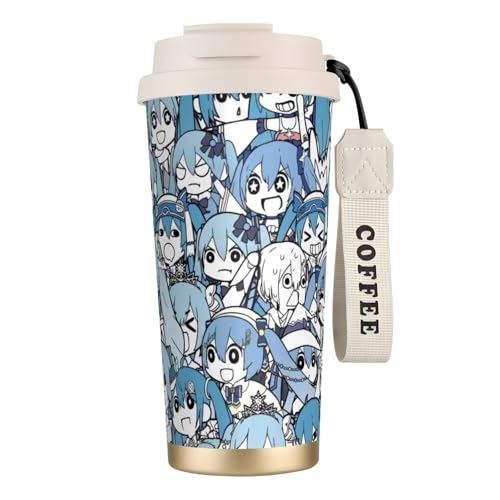 初音ミク miku 美少女 萌え タンブラー 500ml 蓋付き 水筒 マグボトル 真空断熱 多重構造 316ステンレス 保温保冷 直飲み 持ち運び 車 コーヒーカップ 持ち運び おしゃれ ビジネス coffee mug 男女兼用
