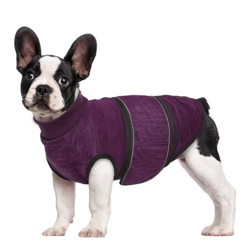 Image of Dog Anxiety Vest - Purple, Small - Soft Breathable Dog Firework Anxiety Relief Jacket for Thunderstorms, Pomeranian, Bichon, Beagle