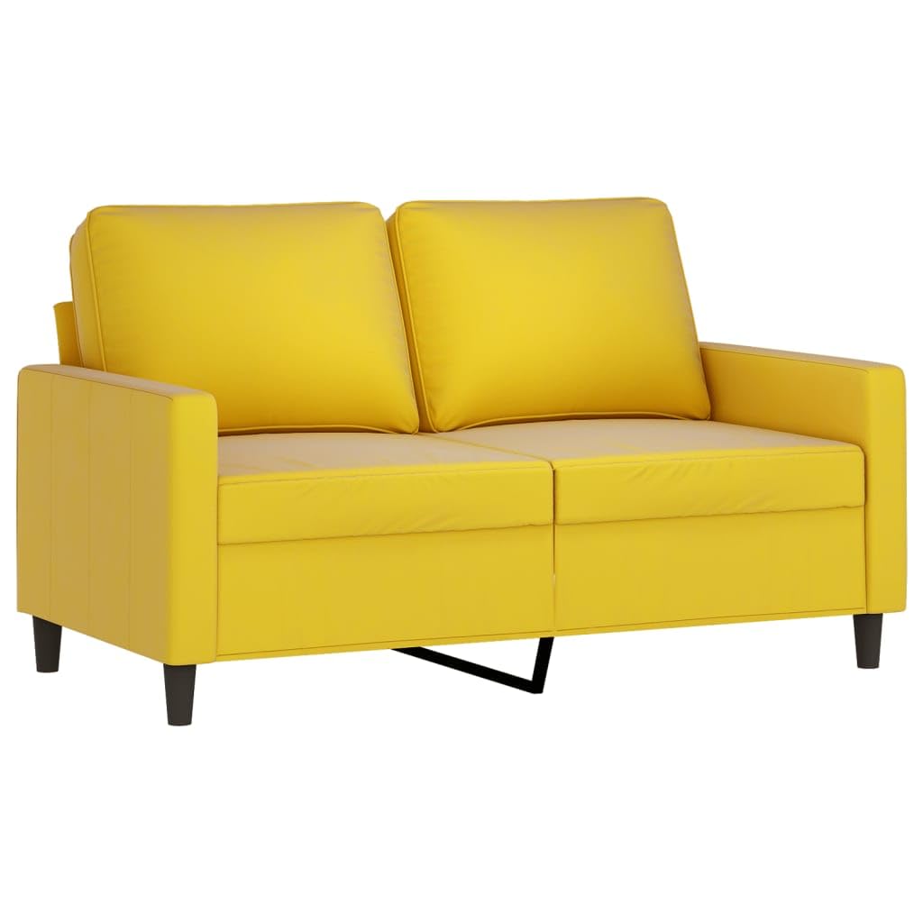 LAPOOH 2-Sitzer-Sofa Gelb 120 cm Samt, Loungesofa, Sofas & Couches, Relaxsofa, Couch für Wohnzimmer, 359195