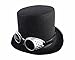 Black Steampunk Top Hat and Goggles Deluxe Costume Accessory