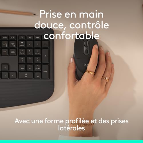 Logitech Signature Comfort Plus M850 Universel Droitier RF sans fil + Bluetooth Optique 4000 DPI - vue 8