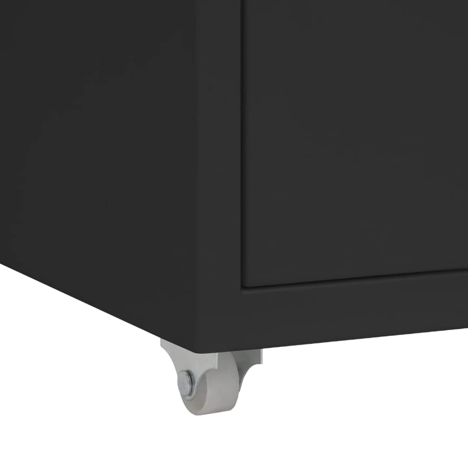 Gecheer Raccoglitore mobile nero, 28 x 41 x 69 cm, in metallo, organizer per documenti a rotelle, raccoglitore mobile armadio laterale con 5 cassetti per ufficio a casa soggiorno