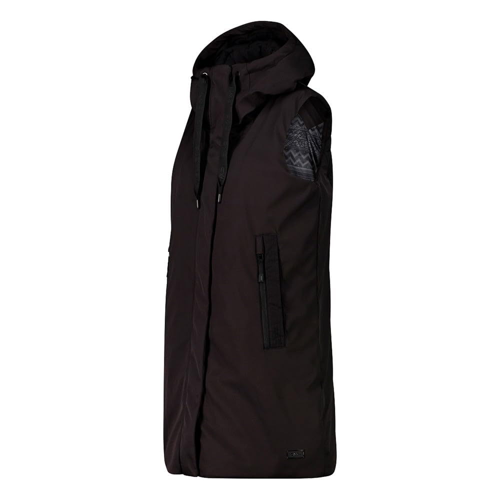 CMP Damen Gilet Lungo Da Donna in Tessuto Softshell Con Cappuccio Fisso Vest