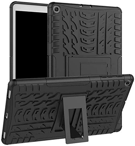 SkyTree Heavy Duty Dazzle Shockproof TPU Anti-Drop Armor Hybrid Protective Silicone Rugged Kickstand Cover for Samsung Galaxy Tab A 10.1 T510 /T515 2019 - Black (B08D9R2F9Y) Amazon Price History, Amazon Price Tracker