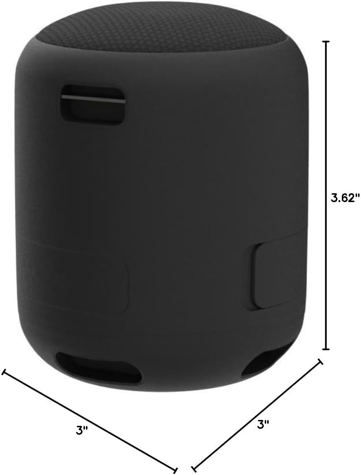 Sony SRS-XB12 Mini Bluetooth Speaker with dimensions labeled