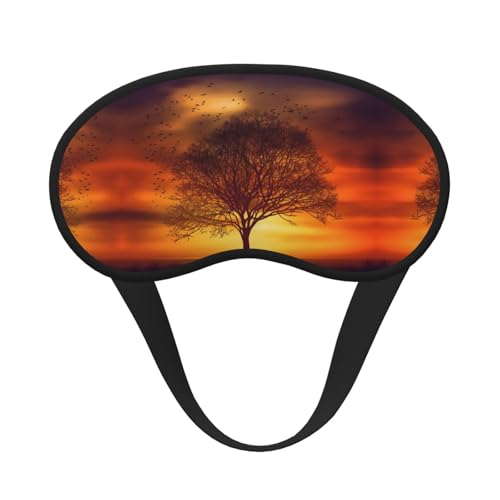 Sunset Sky and Tree Eye Mask �����p�\�t�g�T�e���X���[�v�V�F�[�h�J�o�[ �ډB�� �L�k���X�g���b�v�t�� ���s ���Q �Ռ��A�C�V�F�[�h�J�o�[ ���f�B�[�X �����Y