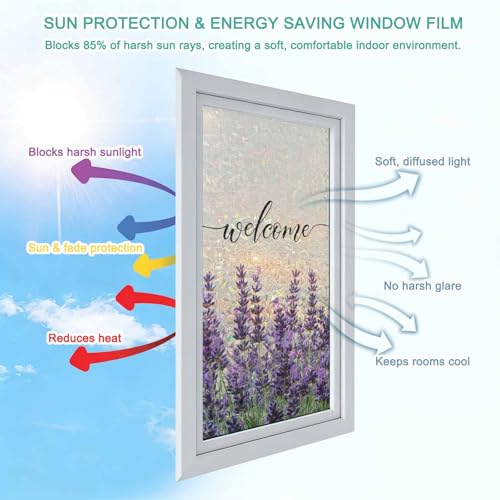 Vinilo decorativo para ventana privacidad 17.7x39.3 pulgadas 2 piezas miniatura 6