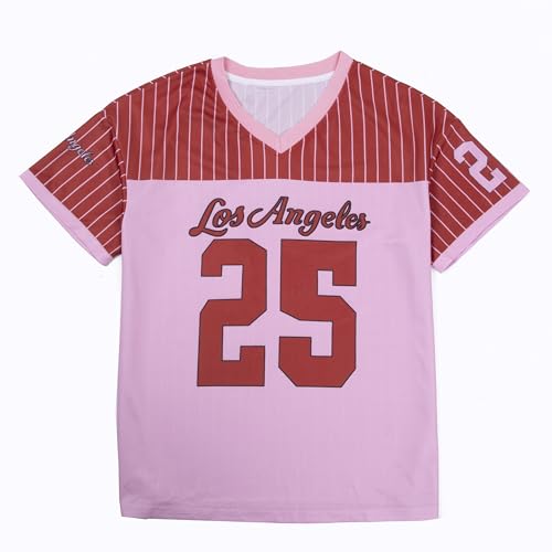 Image of Jersey Shirts for Women Y2k Graphic Tees V Neck Baggy Streetwear Number Oversized T Shirt Summer Tops