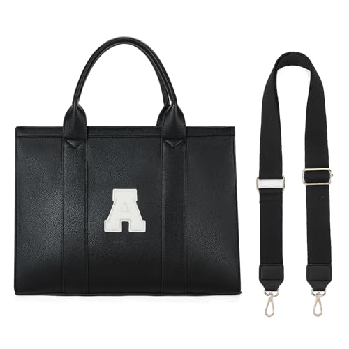Image of Telena Tote Bag for Women Crossbody Handbags Leather Tote Purse with Compartments Black A