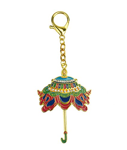 Fengshuisale New Feng Shui Umbrella Parasol Keychain W Red String Bracelet W2091 #TOP19
