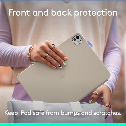 Image of Logitech Flip Folio Keyboard Case iPad Pro 11 inch M4 & M5 Air M2 - Sand