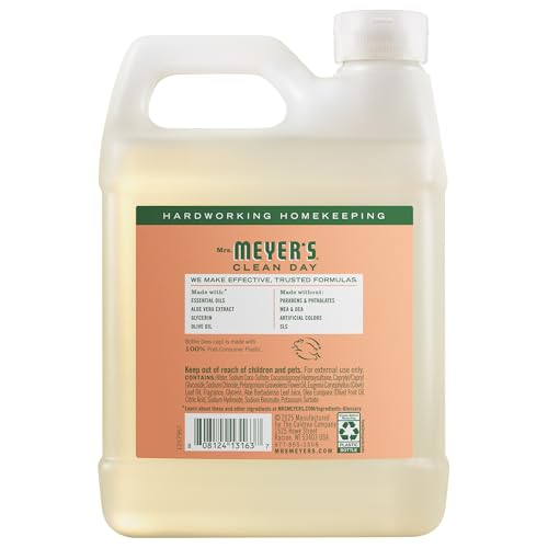 Image of MRS. MEYER'S CLEAN DAY Hand Soap Refill, Geranium Scent, 33 Fl Oz Bottle